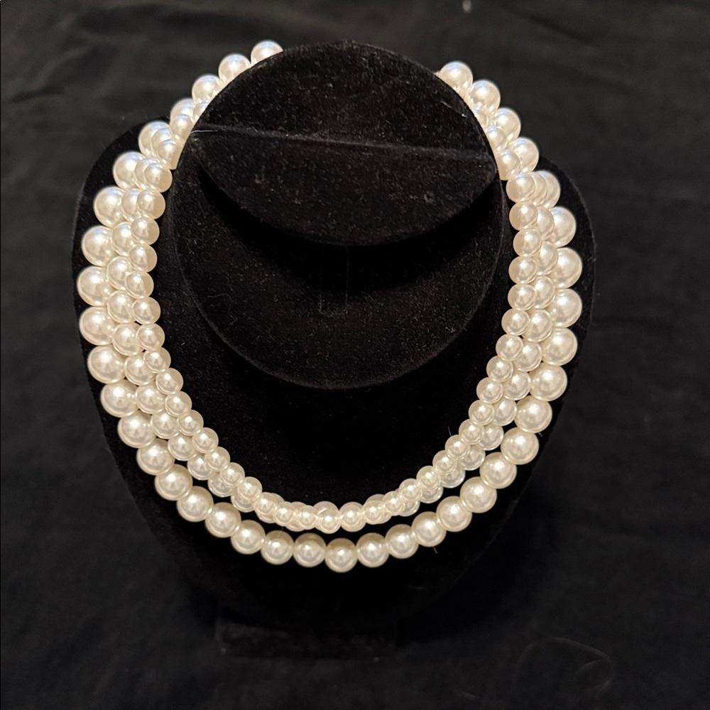 Vintage Elegant Pearls Pearls Pearls 3 strand. These are costume
